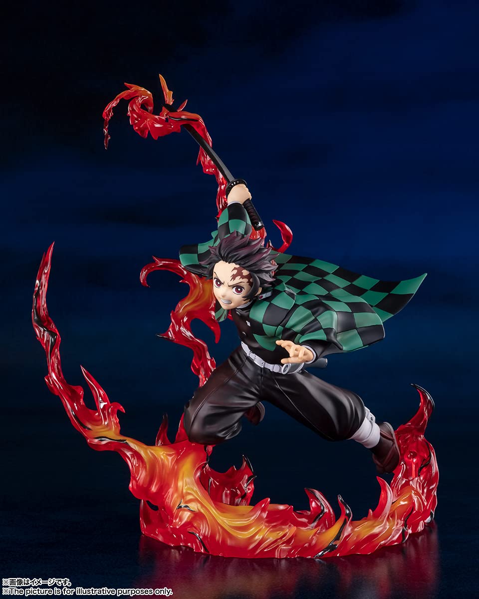 bandai tamashii nations demon slayer - tanjiro kamado - statuette figuartszero 19cm