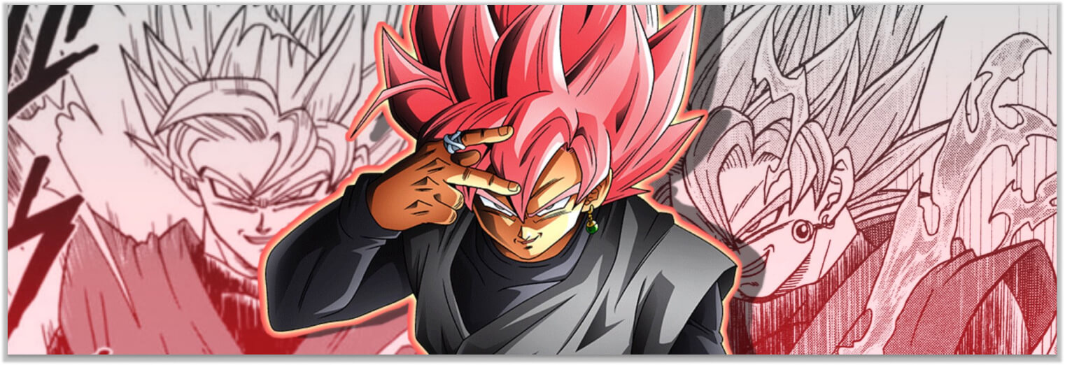 Bannière black goku saiyan rose