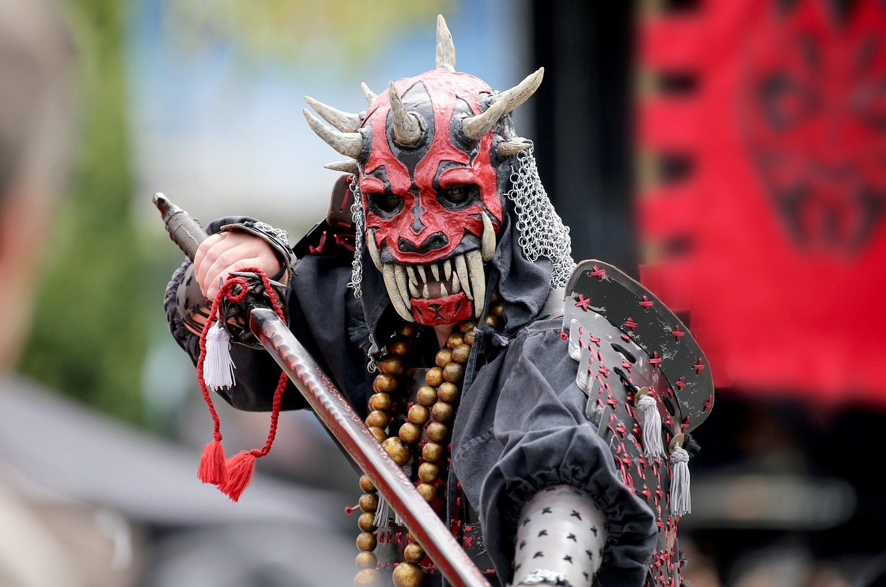 warrior devil katana japonais