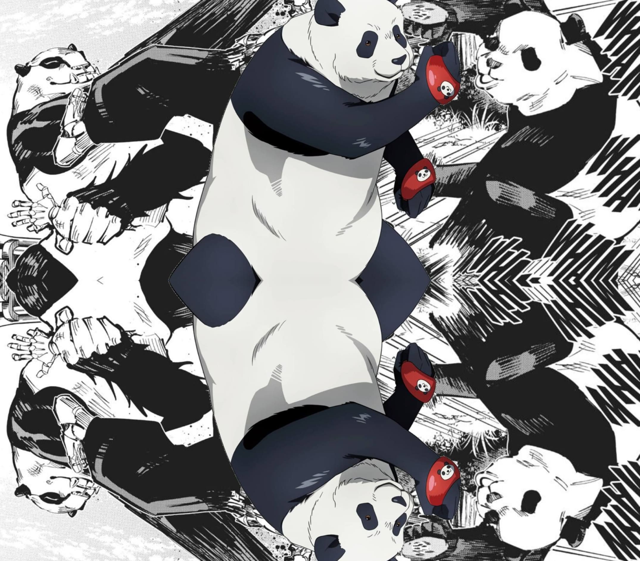 figurines panda background