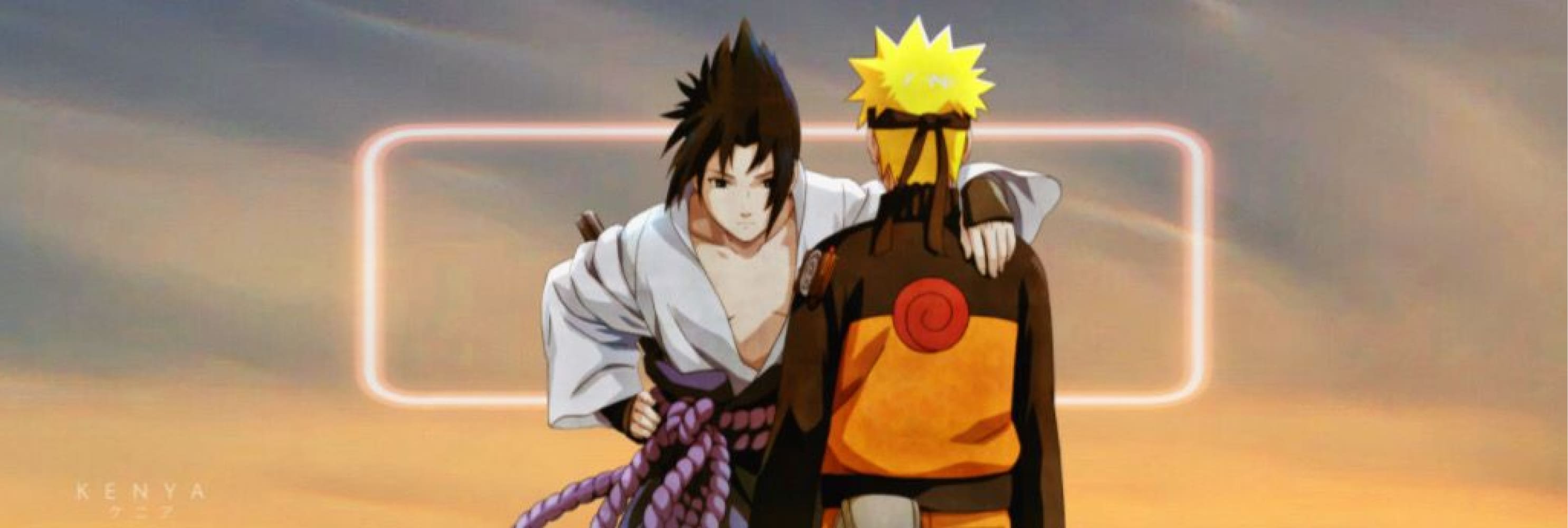Bannière Naruto Uzumaki et Sasuke Uchiha
