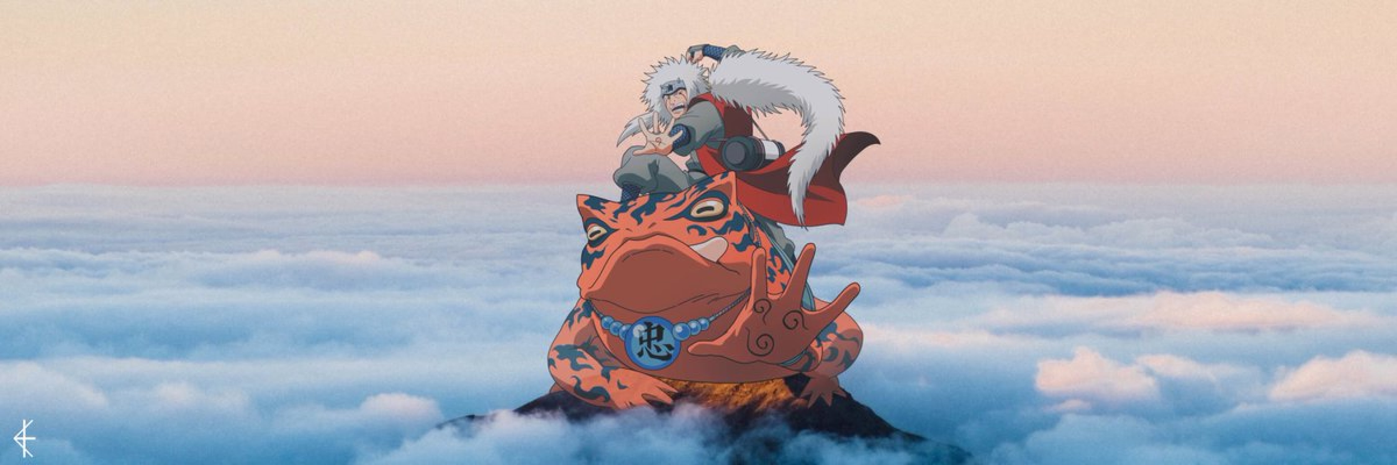 Bannière Jiraya et Gamabunta
