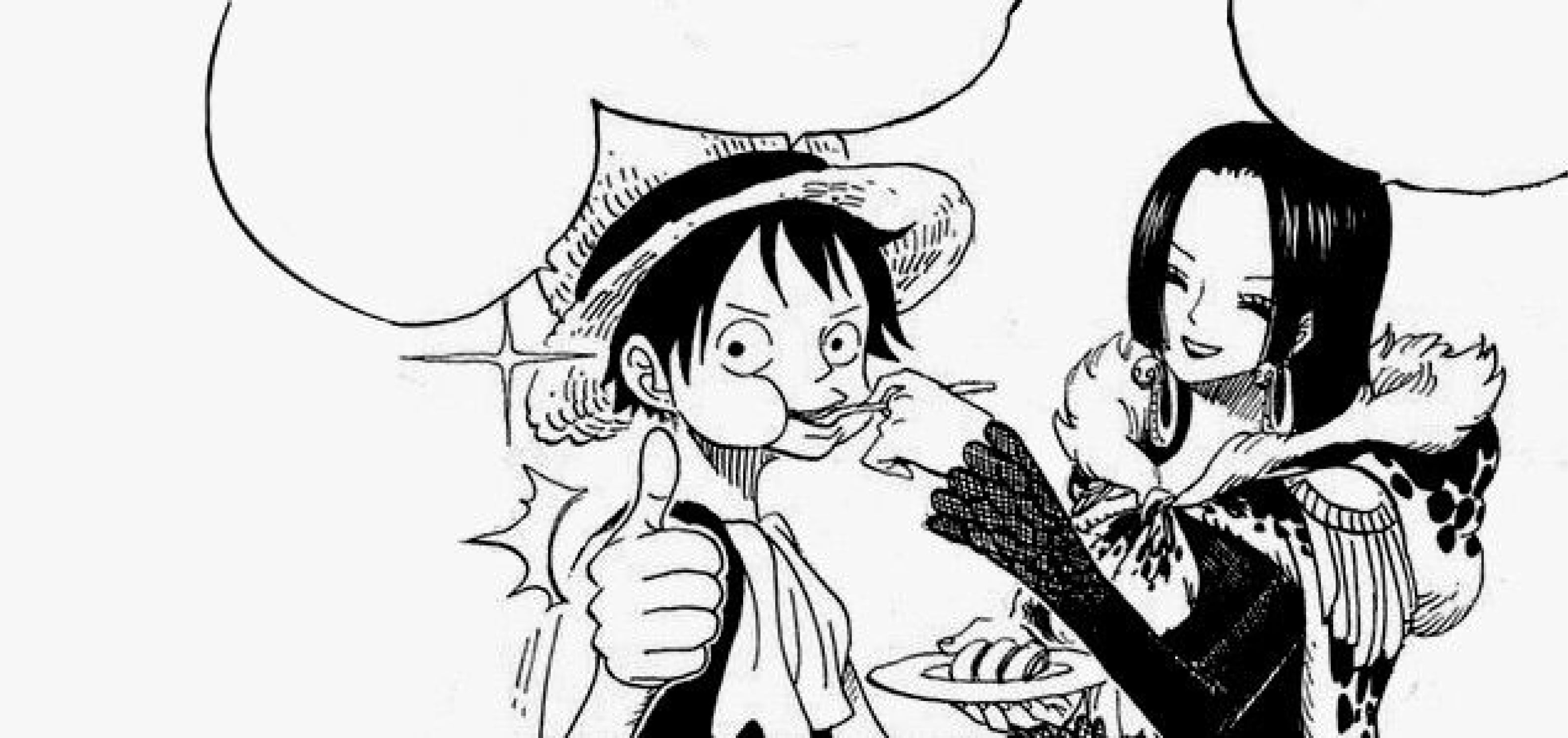 bannière luffy et boa hancock