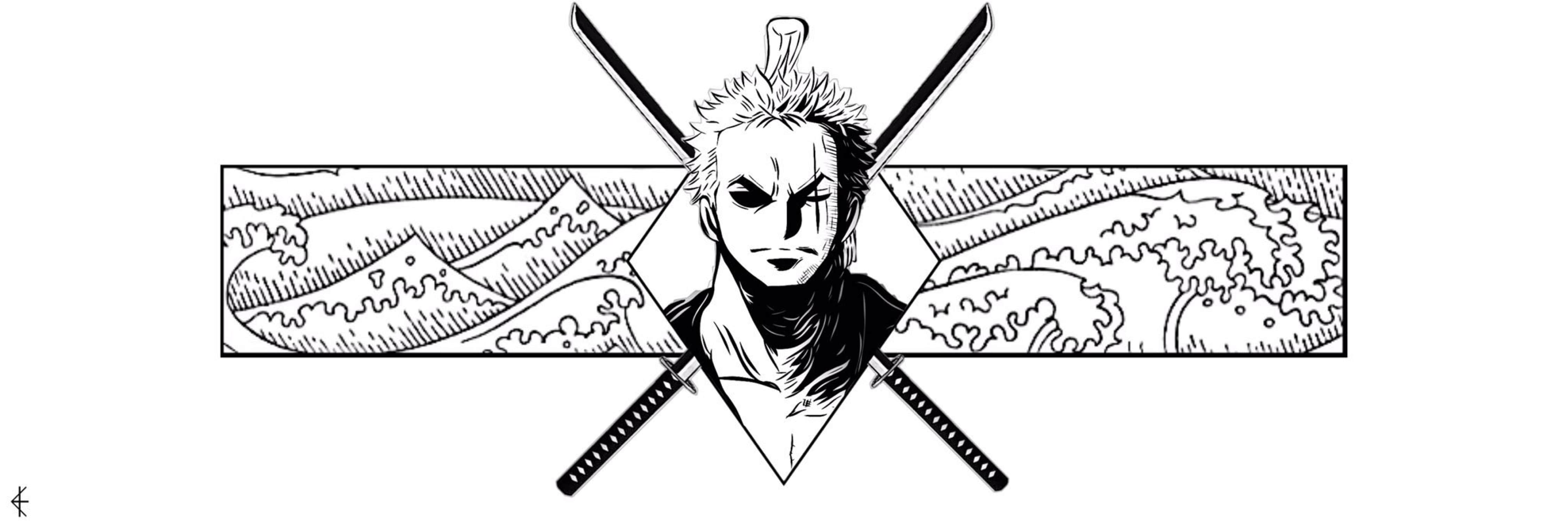 Bannière zoro one piece smoker