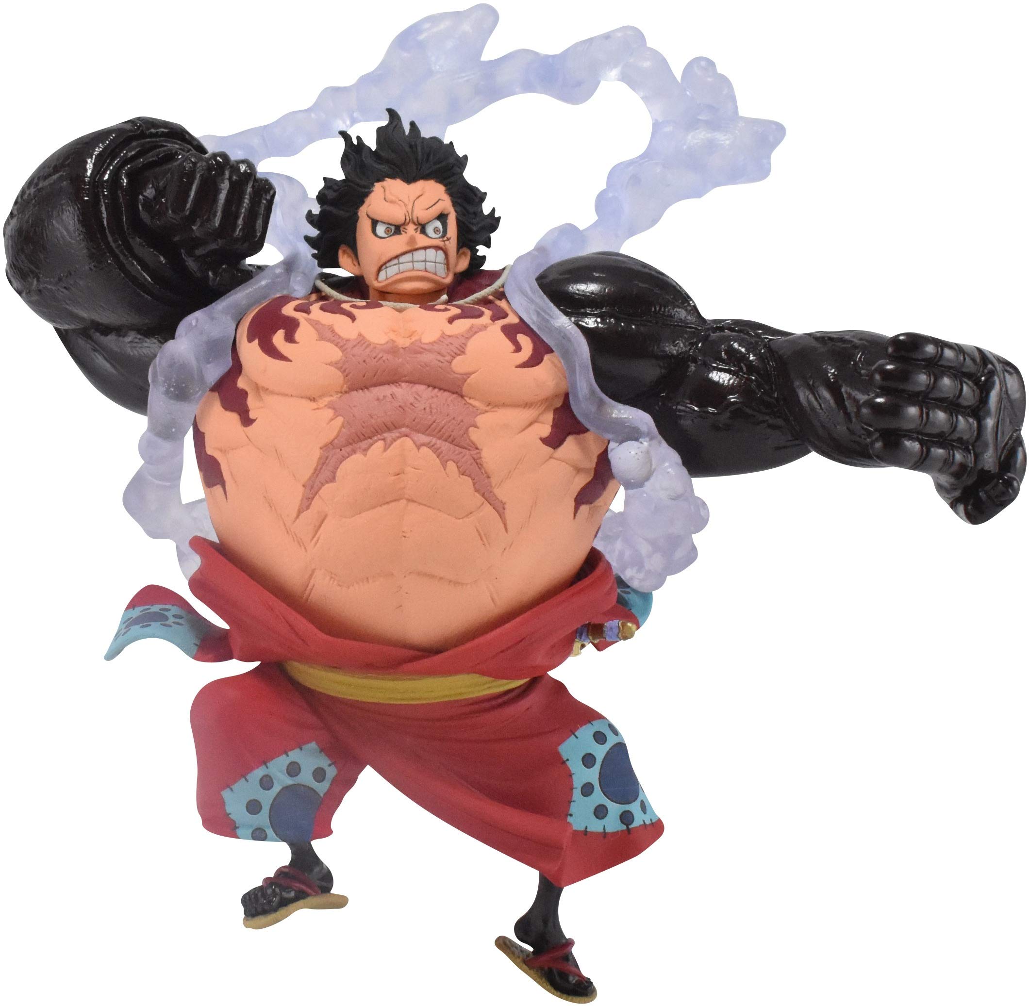 banpresto - one piece king of artist the monkey.d.luffy gear4 wanokuni, multicolore