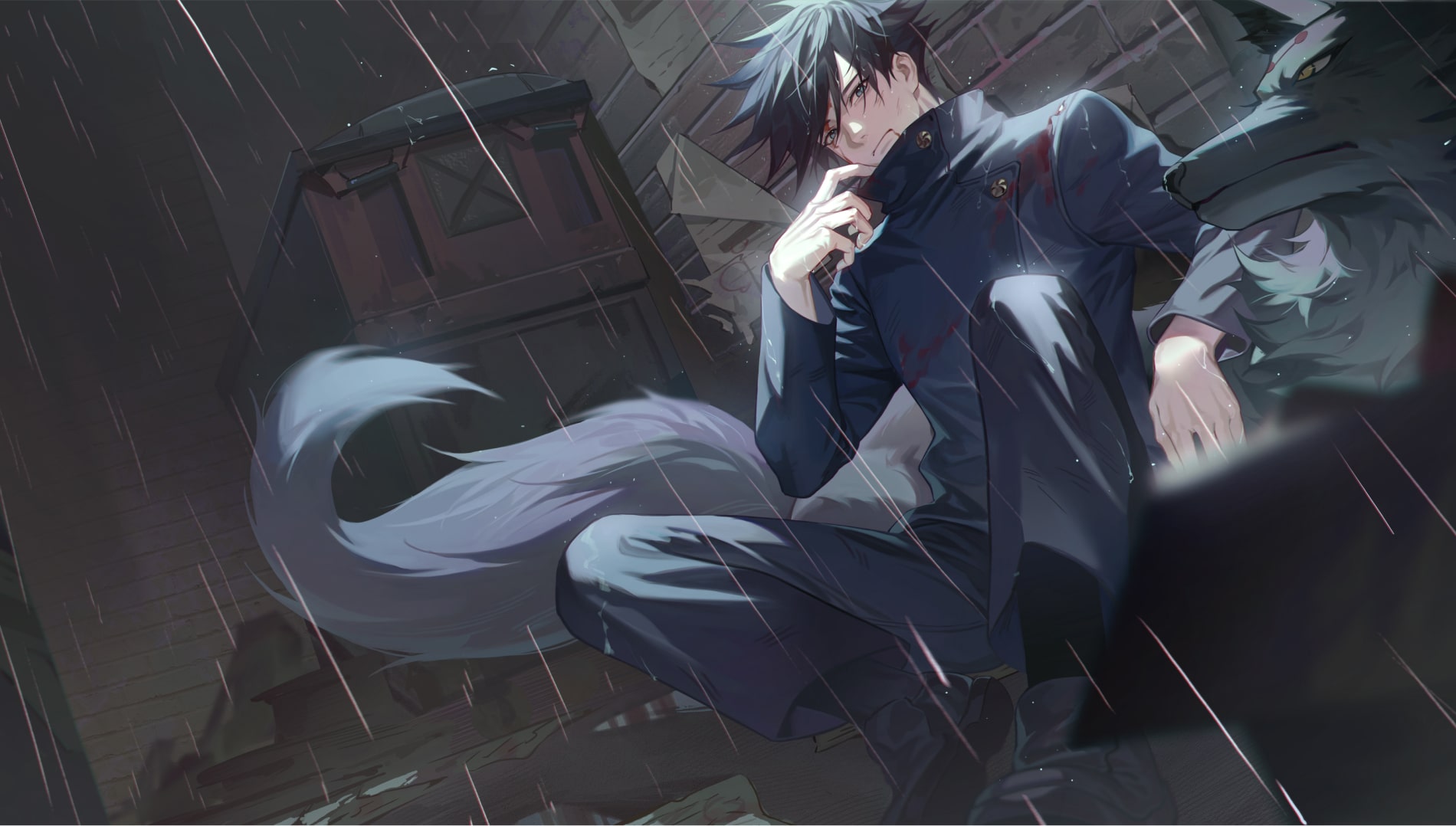 wallpaper-fushiguro-loup-noir
